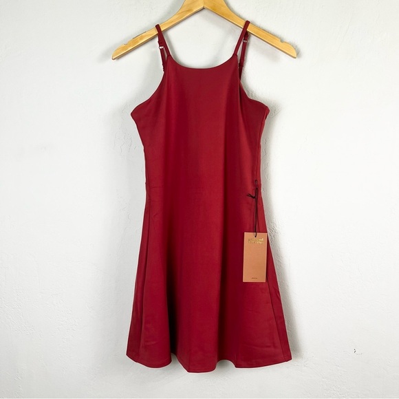girlfriend collective Dresses & Skirts - NEW Girlfriend Collective Naomi Active Workout Dress Shorts Lava Red Size Large